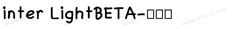 inter LightBETA字体转换